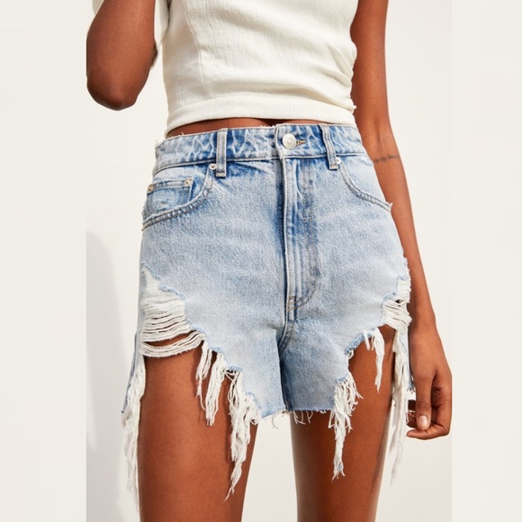 high rise shorts zara